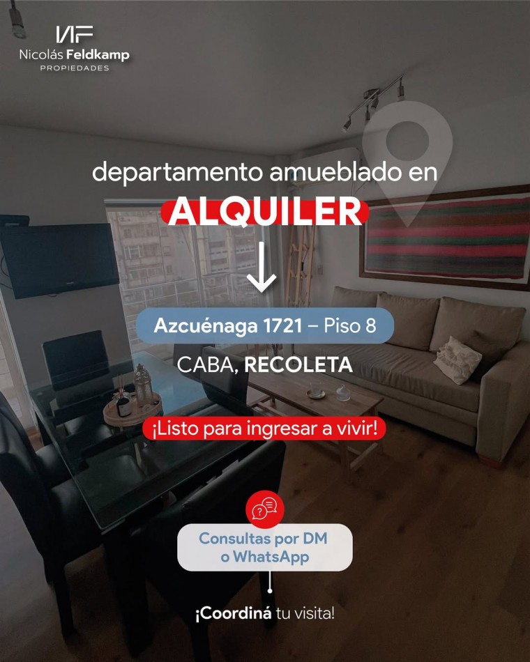 Alquiler en Recoleta, listo para mudarte!